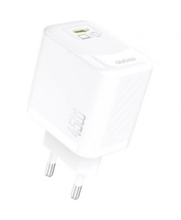 Maxlife MXTC-09-45AC GaN PD QC lādētājs 1x USB-C 1x USB 45W balts