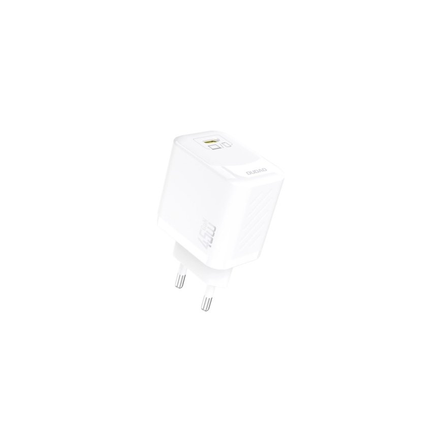 Maxlife MXTC-09-45AC GaN PD QC lādētājs 1x USB-C 1x USB 45W balts