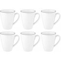 SELTMANN LIDO BLACK LINE Set of 6 mugs with handle