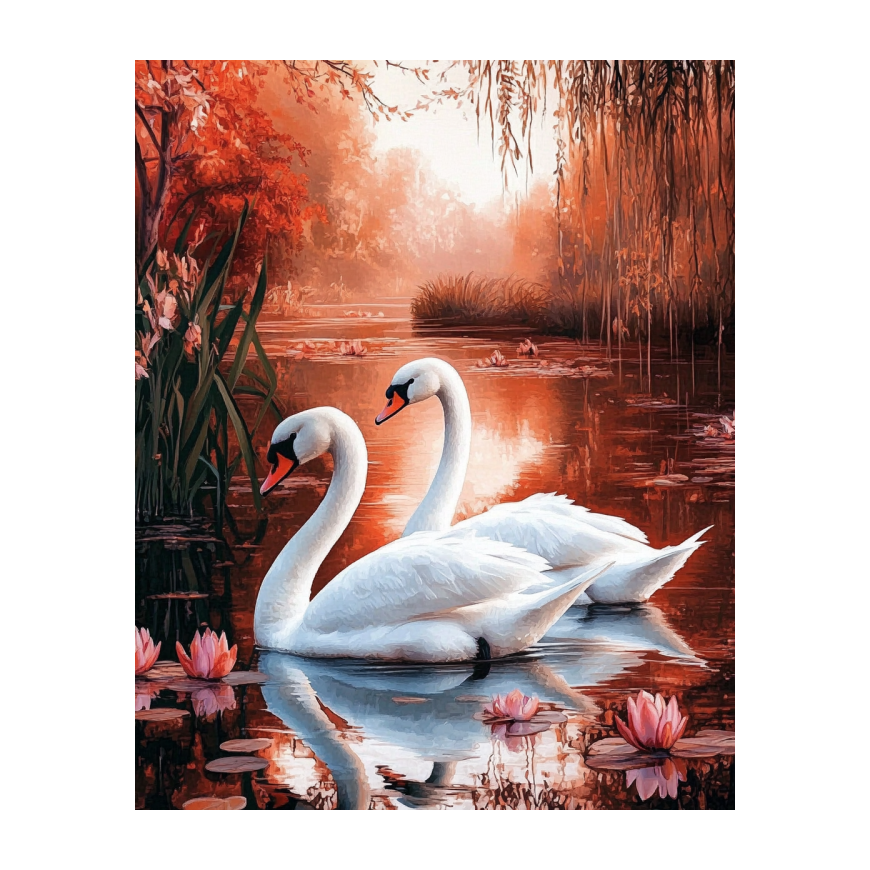 Beldizart Diamond Painting Kit with Frame "Swan" 30x40 cm VA863