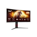 AOC G4 CU34G4 monitori 86,4 cm (34") 3440 x 1440 pikseļi Wide Quad HD LED Melns, Sarkans AOC G4 CU34G4 monitori 86,4 cm (34") 3440 x 1440 pikseļi Wide Quad HD LED Melns, Sarkans