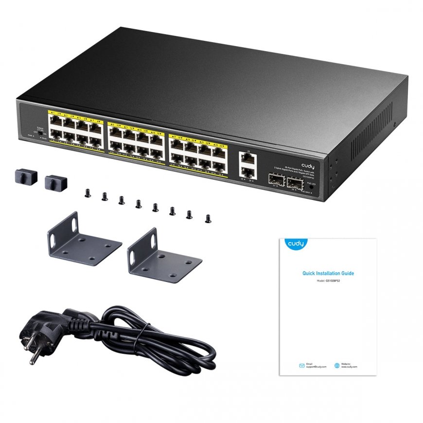 Cudy GS1026PS2 network switch Unmanaged Gigabit Ethernet (10/100/1000) Power over Ethernet (PoE) Bla – 4