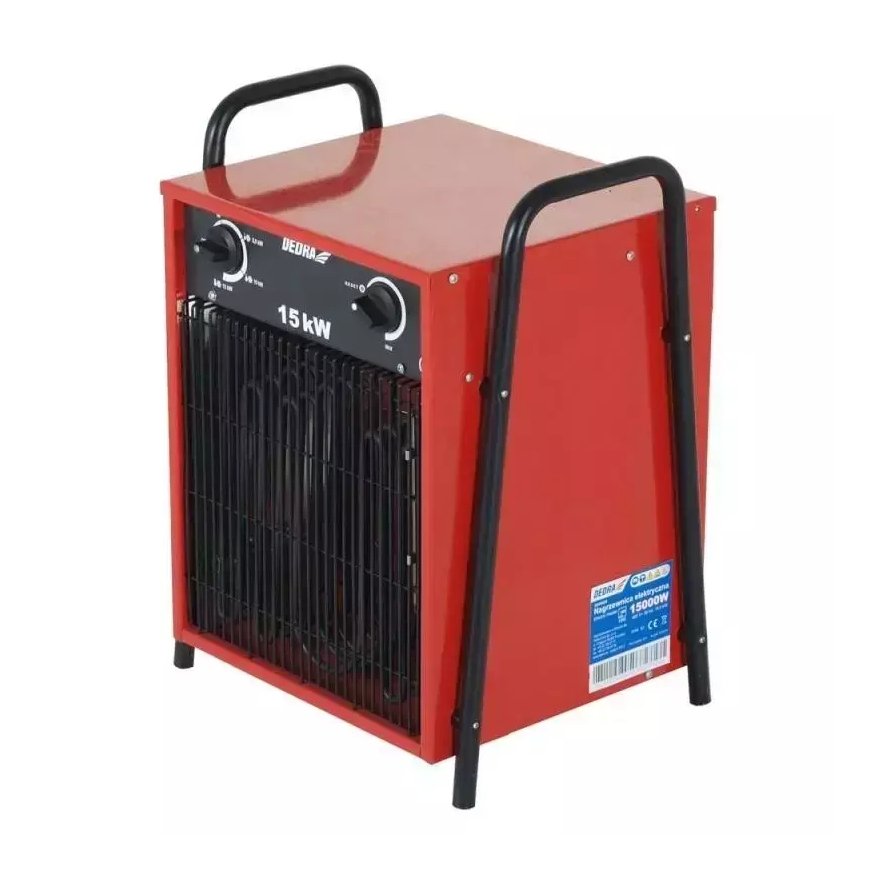 DEDRA DED9925 ruumisoojendi Punane 15000 W Konvektoriga elektriline kütteseade