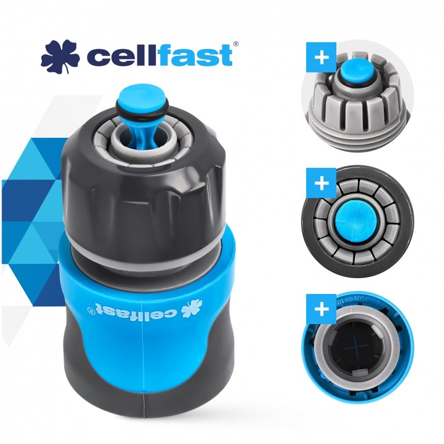 CELLFAST QUICK CONNECT 1/2" GARDEN HOSE WITH STOP FUNCTION SAFETOUCH IDEALUS