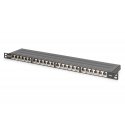 Digitus CAT 6, Class E High Density Patch Panel, shielded, black
