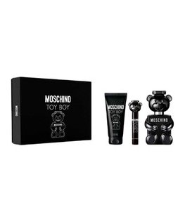 Moschino "Toy Boy" set: eau de parfum (100 ml) + scented body gel (100 ml) + eau de parfum (10 ml)