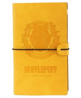 Harry Potter Haris Poteris – „Hufflepuff“ nahkine reisivihik 12x19,6 cm (kollane)