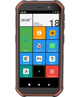 Olympia TREK 14 cm (5.5") Dviguba SIM jungtis Android 10 4G C tipo USB 3 GB 32 GB 5000 mAh Juoda, Oranžinė