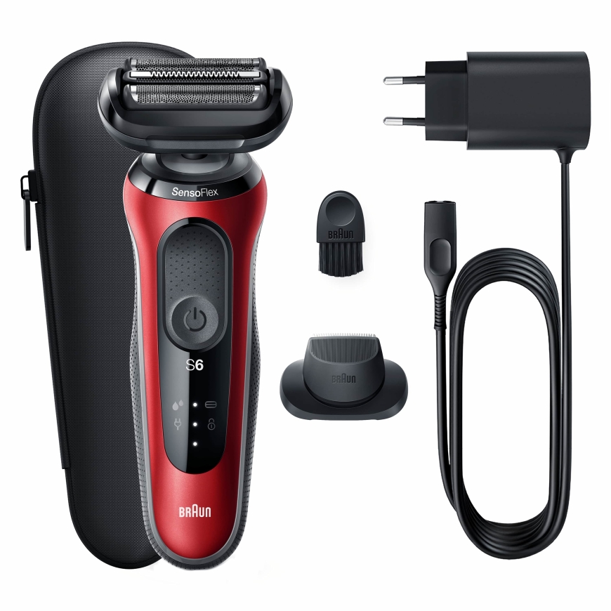 Braun Series 6 61-R1200s Foil shaver Trimmer Black, Red – 5
