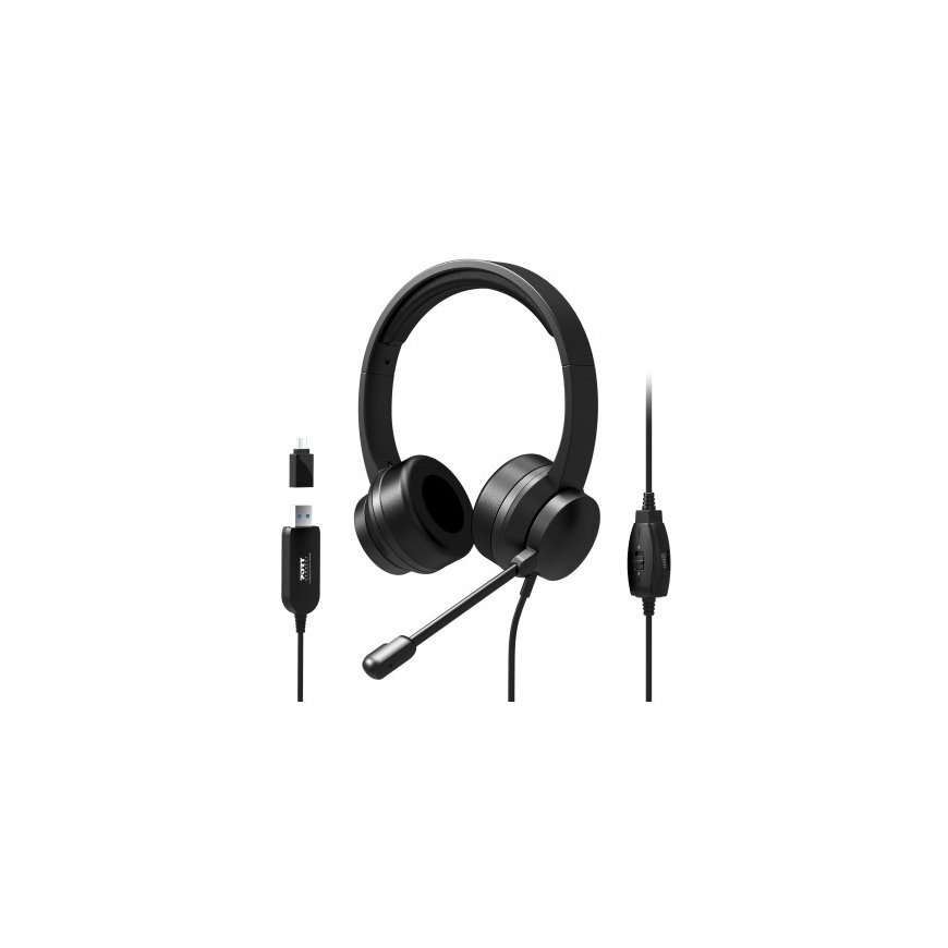 Port Designs 901605 kõrvaklapid ja peakomplekt Kõrvaklapp Juhtmega ühendatud Peavõru USB tüüp A Must