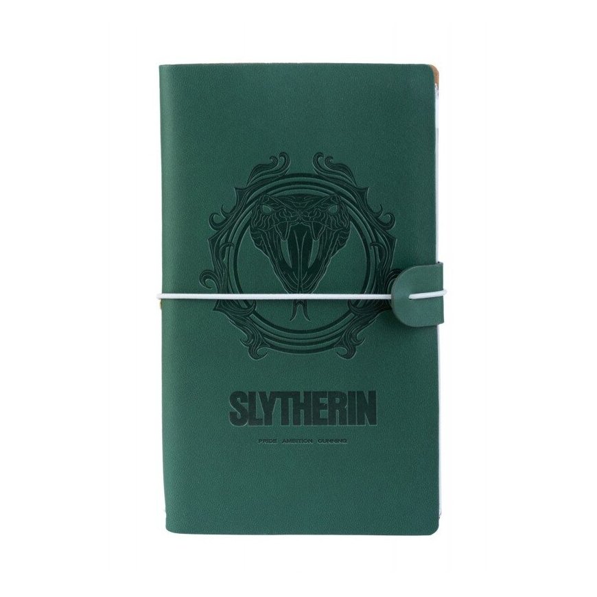 Harry Potter Slytherin Leather Travel Notebook 12x19.6 cm (Green)