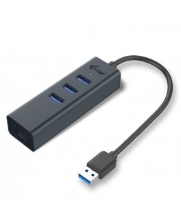 i-tec Metal U3METALG3HUB keskitin USB 3.2 Gen 1 (3.1 Gen 1) Type-A 5000 Mbit/s Harmaa