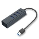 i-tec Metal U3METALG3HUB jaotur USB 3.2 Gen 1 (3.1 Gen 1) Type-A 5000 Mbit/s Hall i-tec Metal U3METALG3HUB jaotur USB 3.2 Gen 1 (3.1 Gen 1) Type-A 5000 Mbit/s Hall