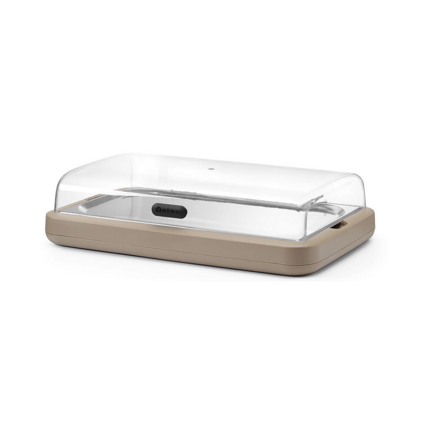 Hendi Display Showcase with Cooling Insert UNIQ GN 1/1 - sand color.