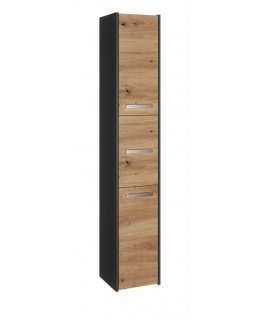 Topeshop S33 ANTRACYT/ARTISAN vannas istabas skapītis Ozols