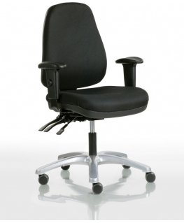 Toplux Team 11 Office Chair with Armrests, Black