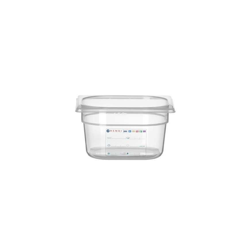 Hendi Food Container GN 1/2 with Label Lid 6.5 l 325x265x100 mm – 2