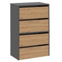 Topeshop MODO X2 ANT/ART shoe organizer Closed Anthracite, Oak