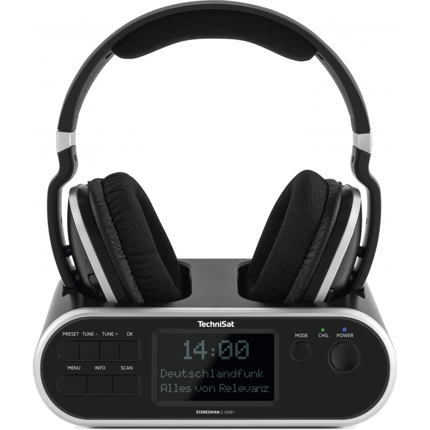 TechniSat StereoMan 2 DAB+ Kuulokkeet Langallinen & langaton Pääpanta Musiikki musta