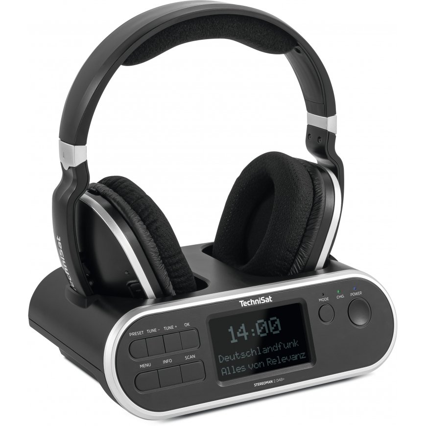 TechniSat StereoMan 2 DAB+ Kõrvaklapp Juhtmega ühendatud & juhtmevaba Peavõru Muusika Must – 3