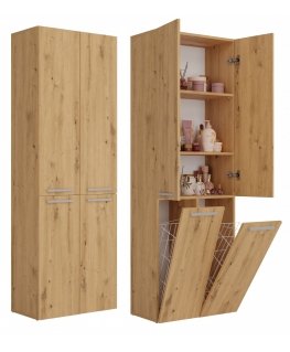 Topeshop NEL 2K DD ART KPL vonios kambario spintelė Ąžuolas