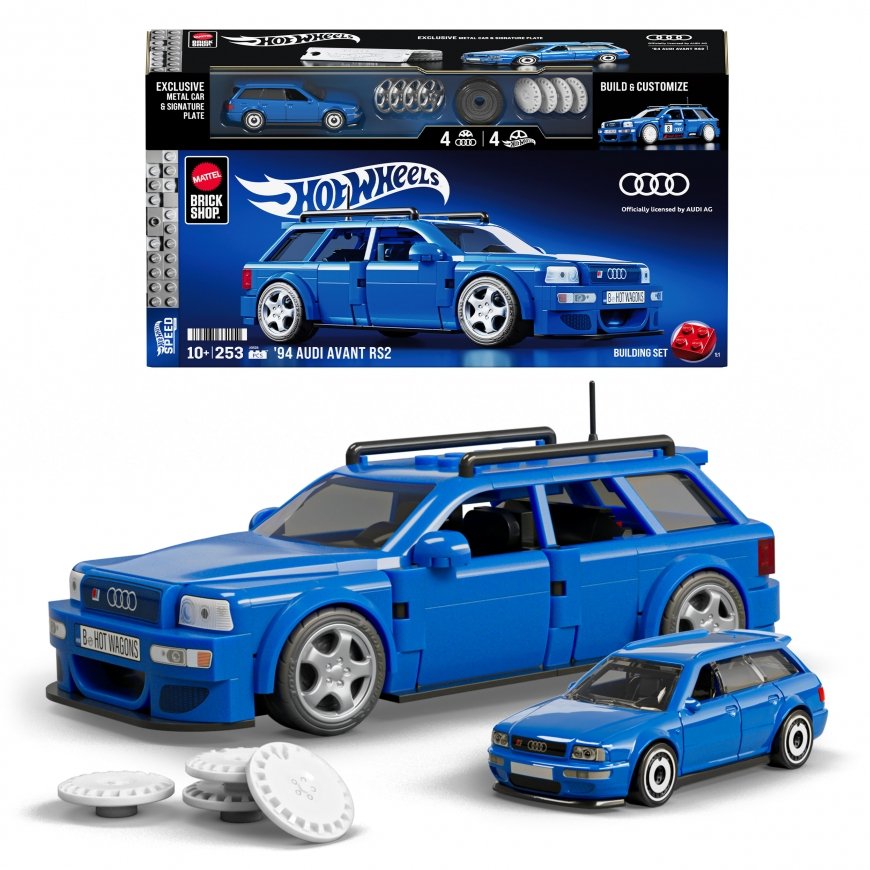 Mattel Brick Shop Hot Wheels '94 Audi Avant RS2 Building Toy Kit (253 Pieces), for Collectors – 2
