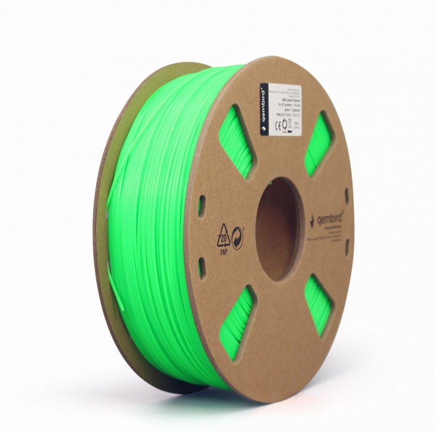 Gembird 3DP-ABS1.75-01-G materiāls 3D drukāšanai