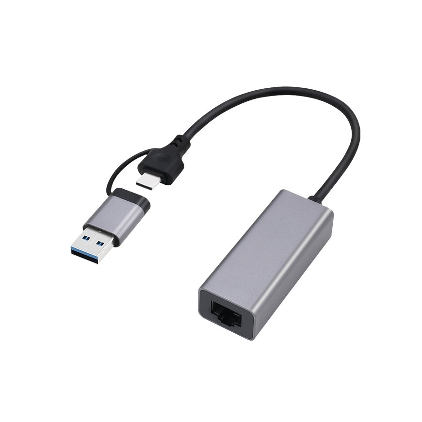 Gembird A-USB3AC-LAN-01 USB 3.1 + type-C Gigabit network adapter space grey