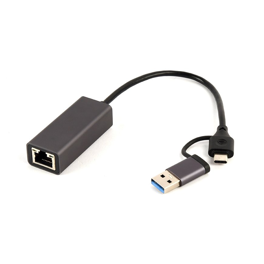 Gembird A-USB3AC-LAN-01 USB 3.1 + type-C Gigabit network adapter space grey – 2