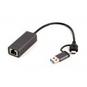Gembird A-USB3AC-LAN-01 USB 3.1 + type-C Gigabit network adapter space grey Gembird A-USB3AC-LAN-01 USB 3.1 + type-C Gigabit network adapter space grey