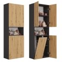 Topeshop NEL 1K DK ANT/ART KP bathroom storage cabinet Graphite, Oak Topeshop NEL 1K DK ANT/ART KP bathroom storage cabinet Graphite, Oak