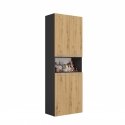 Topeshop NEL 1K DK ANT/ART KP шкафчик для ванной комнаты Графит, Дуб Topeshop NEL 1K DK ANT/ART KP шкафчик для ванной комнаты Графит, Дуб