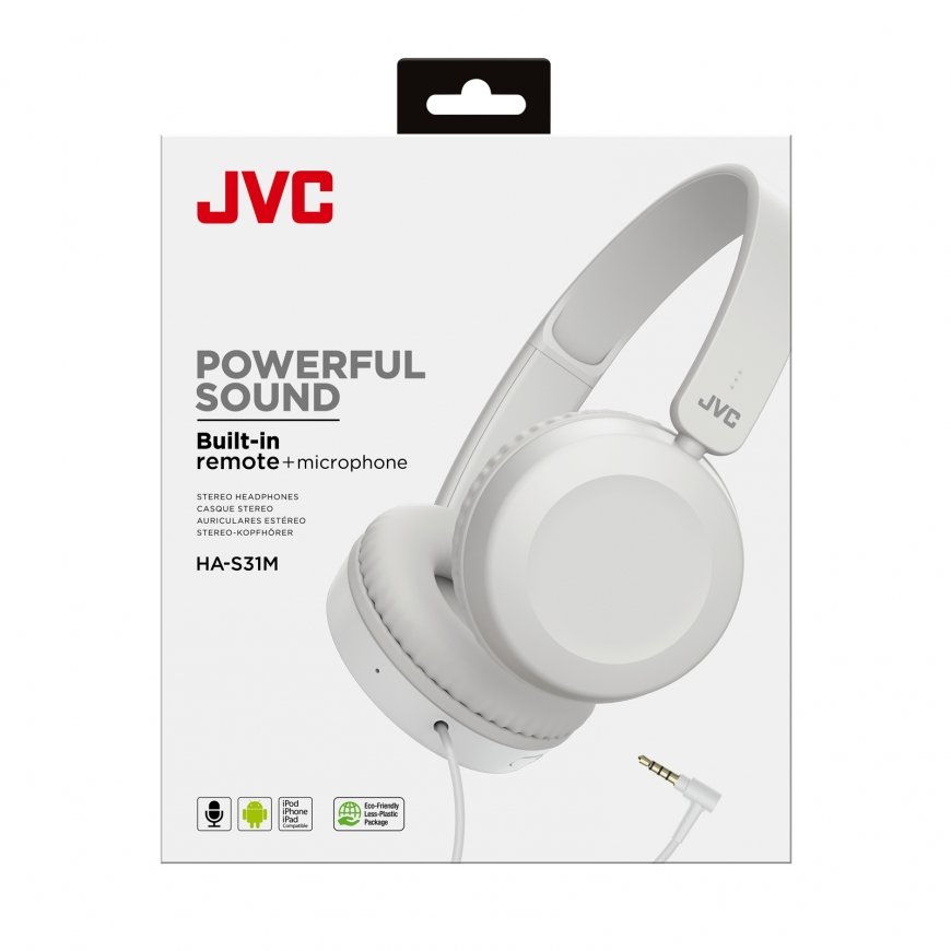 JVC Powerful Sound Wired On Ear White – 5