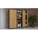 Topeshop OLIV 2D ANT/ART KPL biroja grāmatu skapis Topeshop OLIV 2D ANT/ART KPL biroja grāmatu skapis