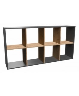 Topeshop MALAX 2X4 ANT/ART книжный шкаф для гостиной