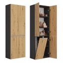 Topeshop NEL 1K DD ANT/ART KP vannitoakapp Grafiit, Tamm Topeshop NEL 1K DD ANT/ART KP vannitoakapp Grafiit, Tamm