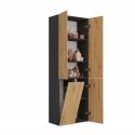 Topeshop NEL 1K DD ANT/ART KP bathroom storage cabinet Graphite, Oak Topeshop NEL 1K DD ANT/ART KP bathroom storage cabinet Graphite, Oak