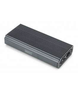Digitus USB M.2 hard disk enclosure, SSD, external, NVMe, 40Gbps, USB 4.0, aluminum, toolfree
