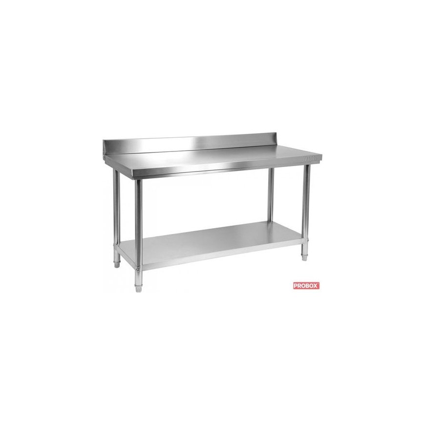 Hendi Wall-mounted Table with Shelf and Screwed Edge Budget Line 120x60x95 cm – 2