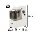 Köögikombain Prismafood Miesiarka spiraaliga, pidev vahekast, 2 kiirus, 56 kg/h, 22l, 400 V, 1100 W
