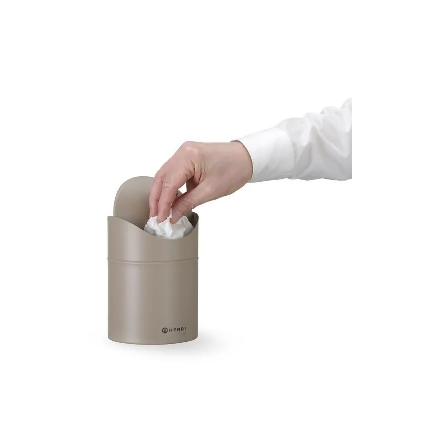 Hendi Dustbin with Tilt Lid 1.2 L - Sand Color