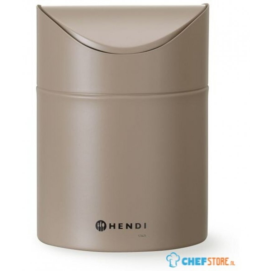 Hendi Dustbin with Tilt Lid 1.2 L - Sand Color – 2