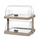 Hendi Double Buffet Cooling Display with Roll-Top Lid Duo UNIQ - sand color Hendi Double Buffet Cooling Display with Roll-Top Lid Duo UNIQ - sand color