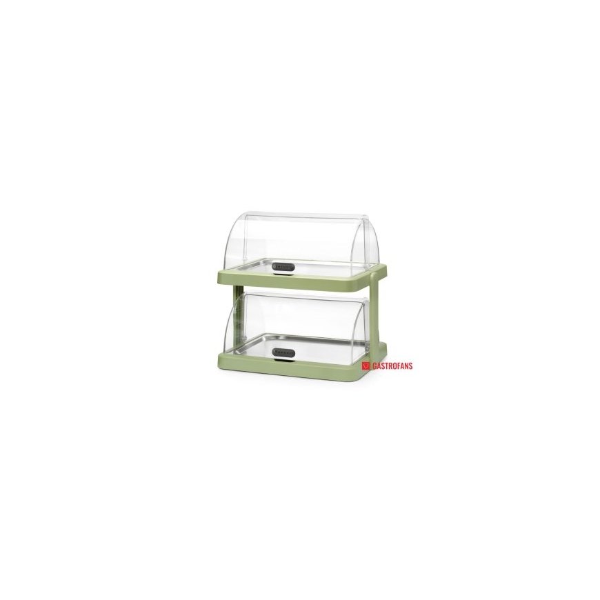 Hendi Double Buffet Cooling Display with Roll-Top Lid Duo UNIQ - sand color – 2