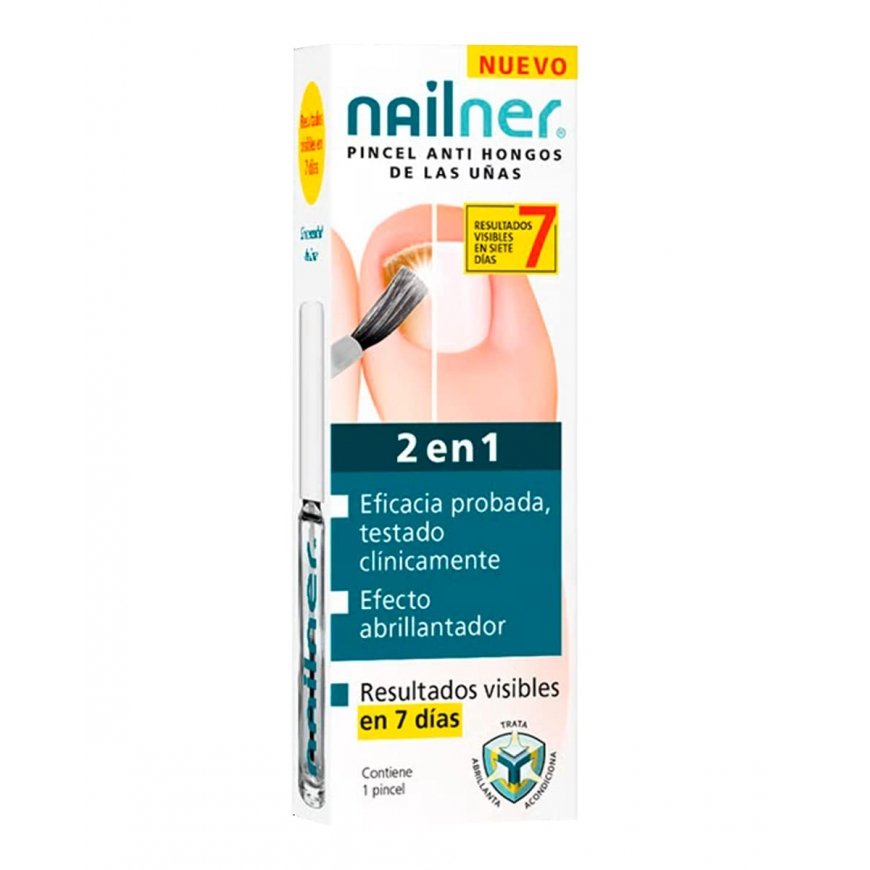 NAILNER БРЮШ 2 В 1 АНТИГРИБКОВАЯ ЩЕТКА КЕЙС 2 шт