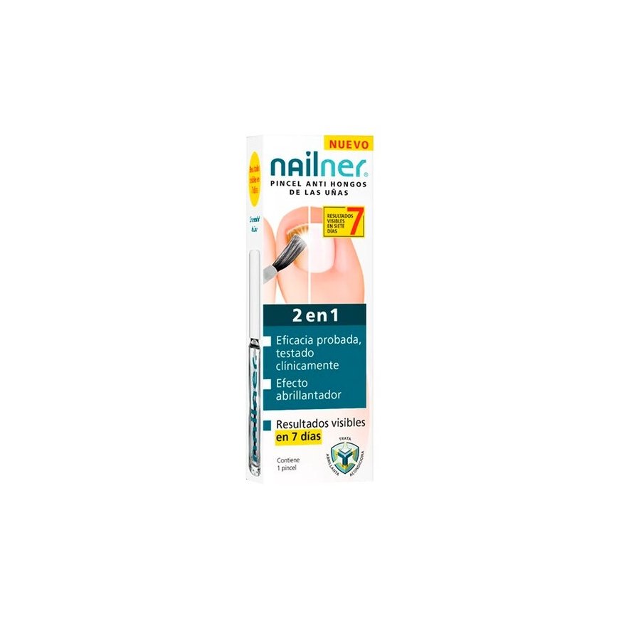 Nailner teptukas 2 in 1 priešgrybelinis teptukas su dėklu 2 vnt. – 2