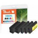 Peach PI300-1032 rašalo kasetė 5 vnt Derantis Didelė (XL) išeiga Juoda, Žydras, Rožinė, Geltona