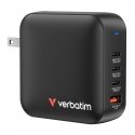 Verbatim Mini GaN Charger 165W Universāls Melns AC Ātrā uzlāde Iekštelpas