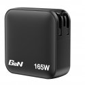 Verbatim Mini GaN Charger 165W Universaali musta AC Pikalataus Sisätila