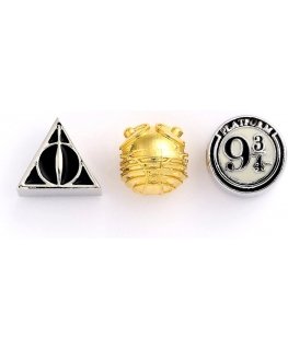 The Carat Shop Harry Potter Deathly Hallows Golden Snitch Platform earrings set